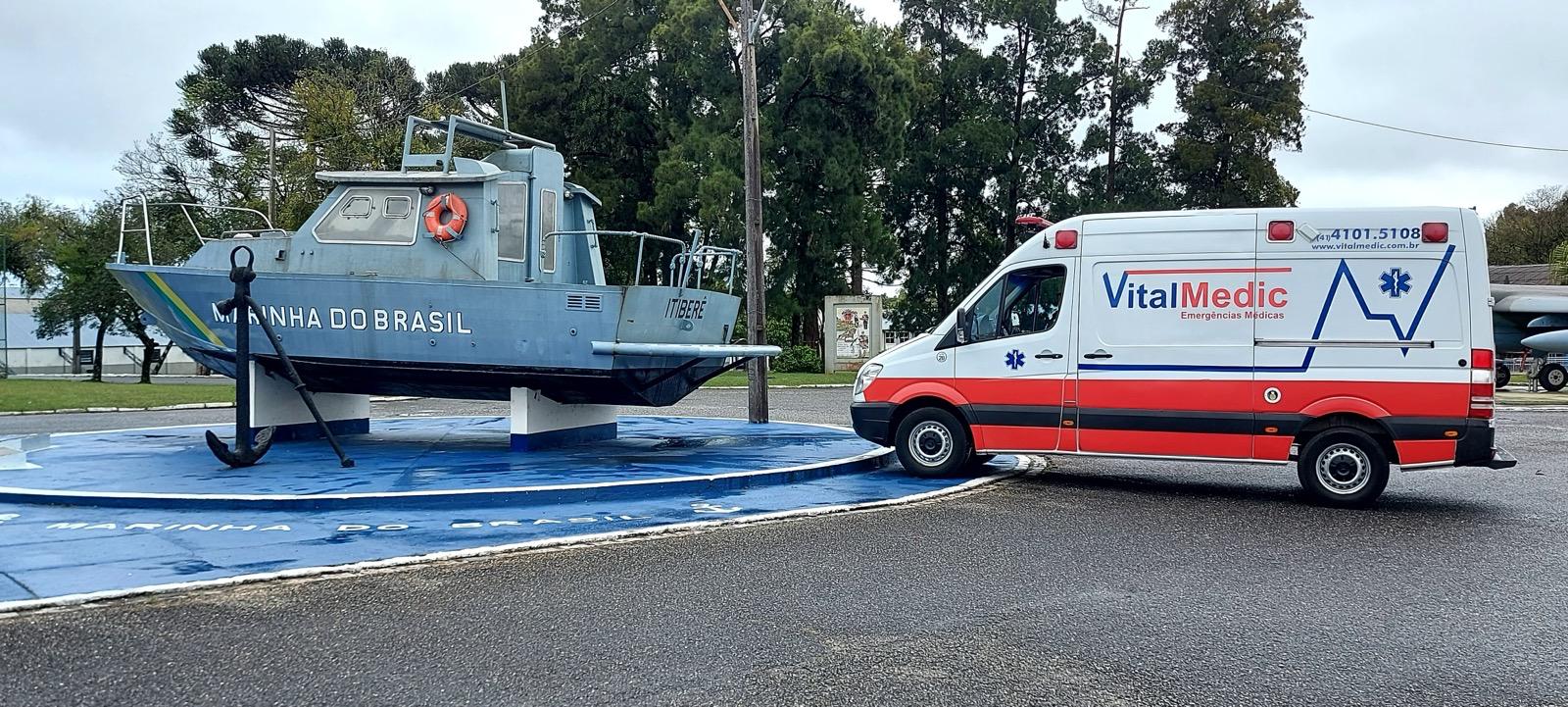 Viatura da Vitalmedic em atividade de suporte pré-hospitalar